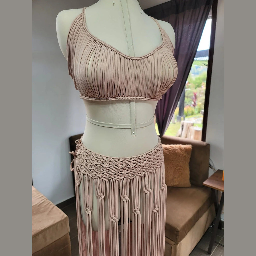 2-Piece Macramé Set - Beach Resort & Festival Outfit