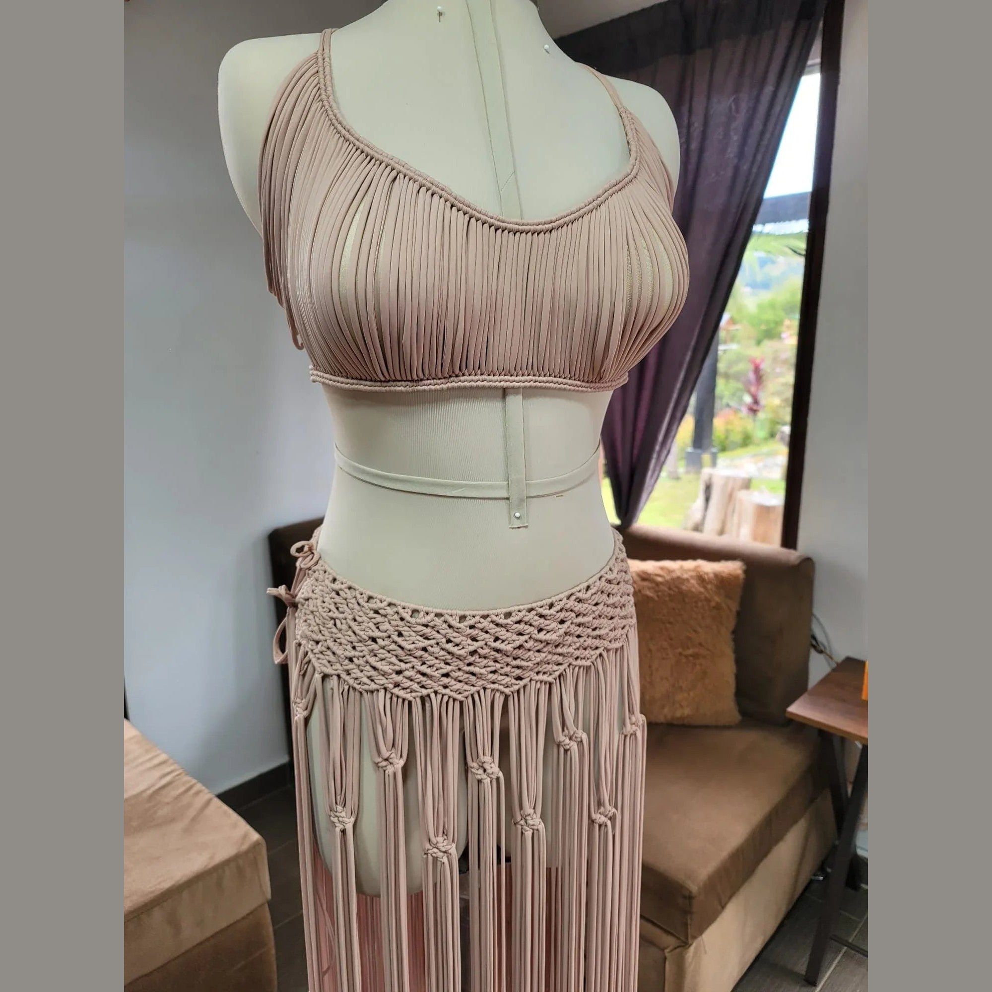 2-Piece Macramé Set - Beach Resort & Festival Outfit